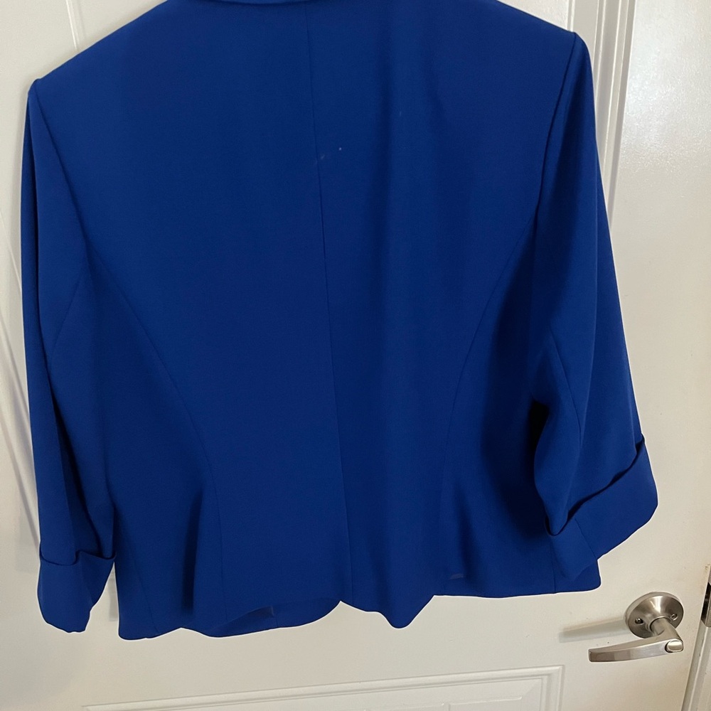 Blue Lined Jacket Evan Picone Black Label - image 3